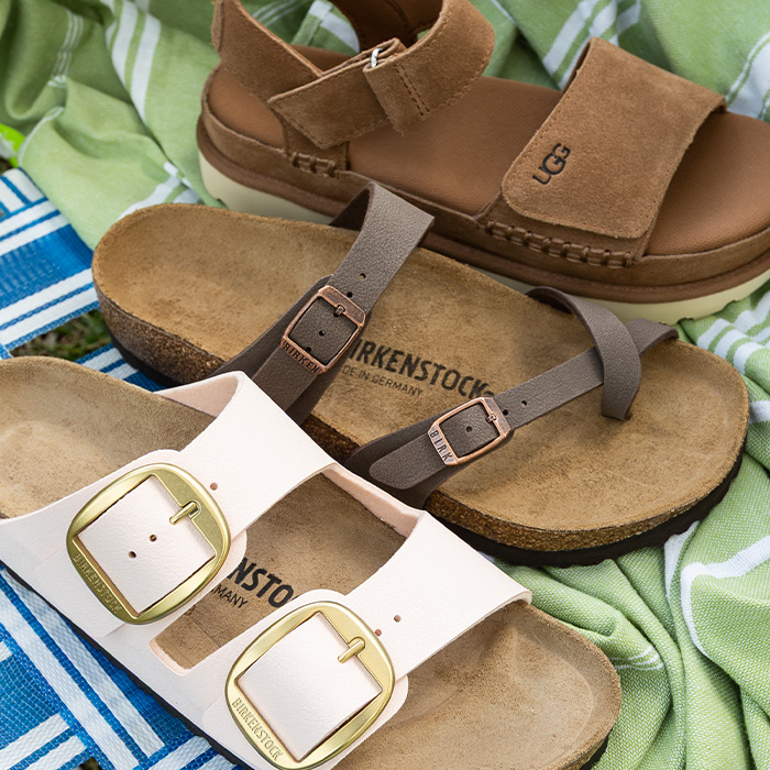 Shop sandals from UGG, Birkenstock, and more