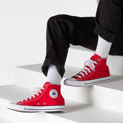 converse red hightops