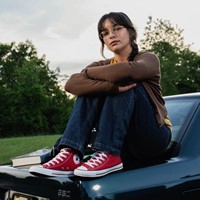 Black and store red leather converse