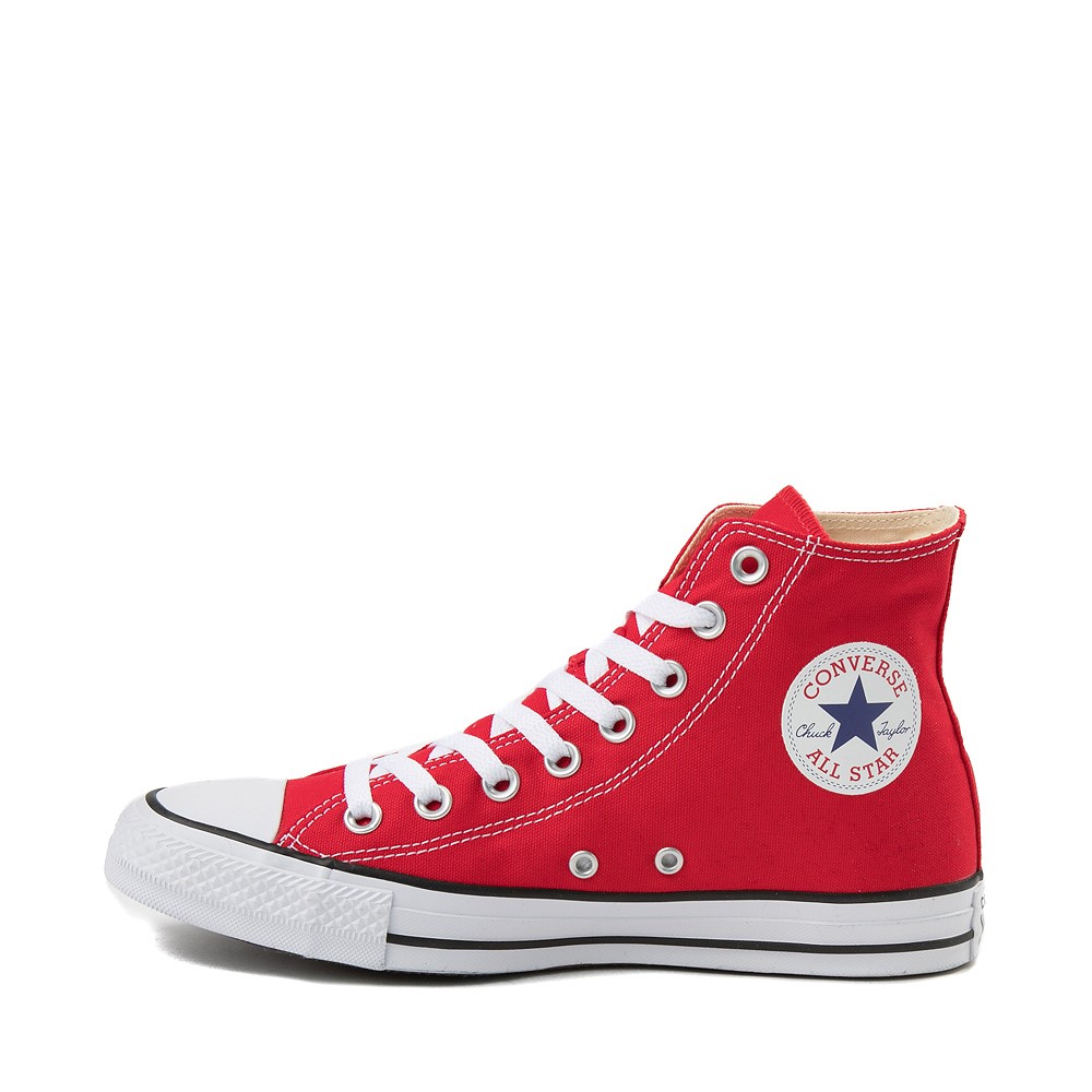 all red converse sneakers