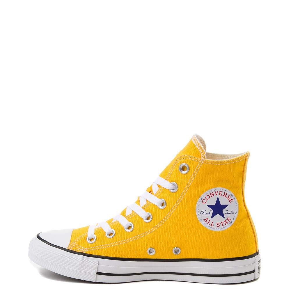 yellow high cut converse