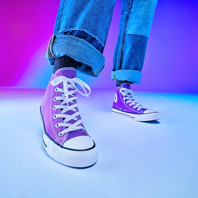 purple converse sneakers