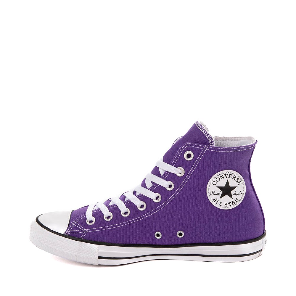 purple hi top converse