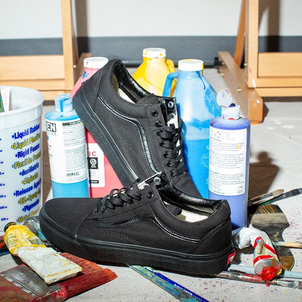 alternate view Vans Old Skool Skate Shoe - Black MonochromeALT1B