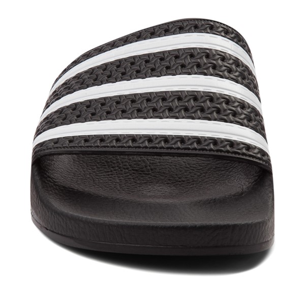 alternate view adidas Adilette Athletic Sandal - Black / WhiteALT4