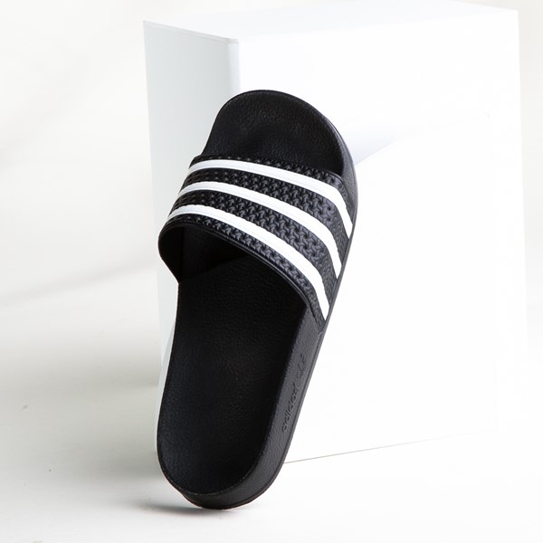 alternate view adidas Adilette Athletic Sandal - Black / WhiteSSHERO