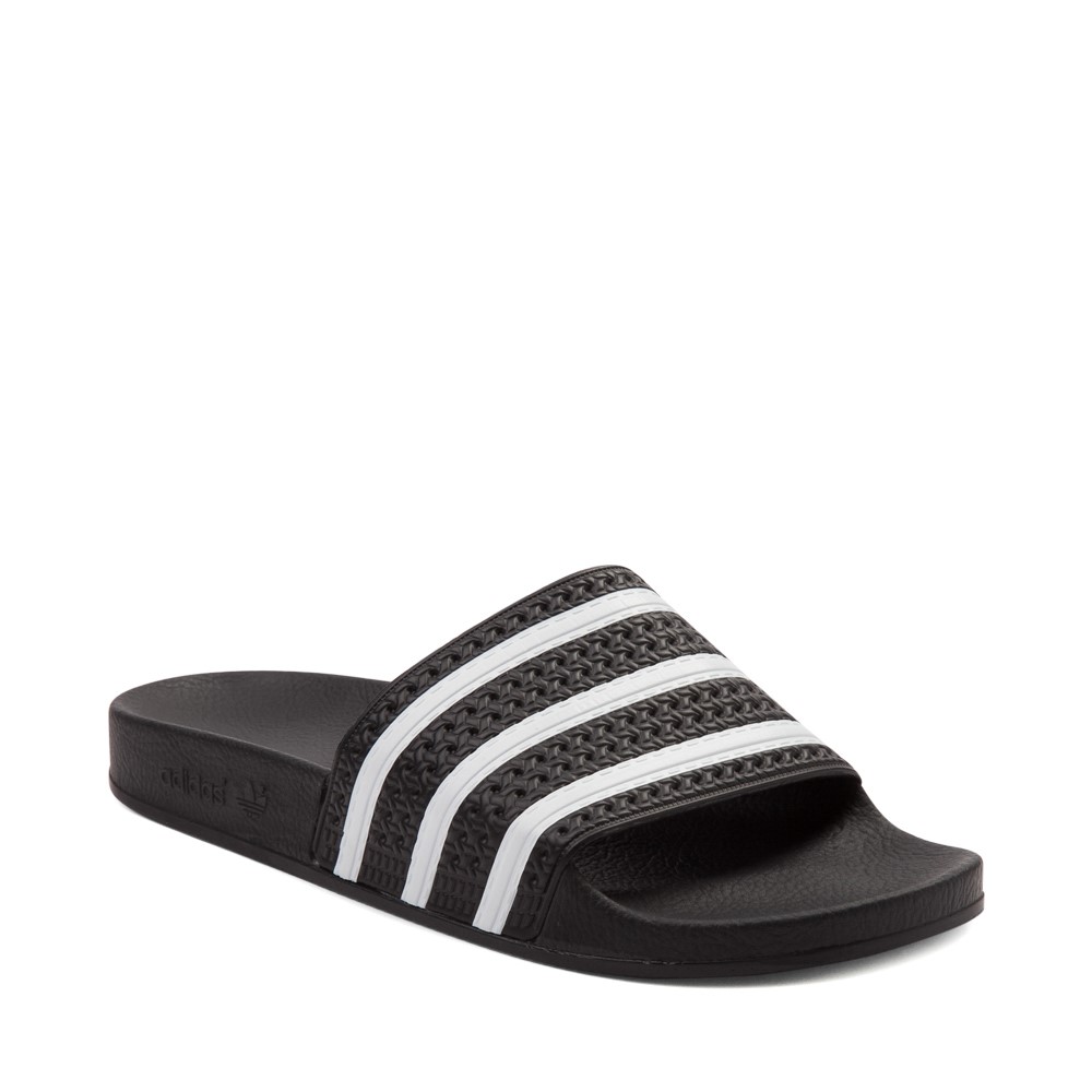 adidas Adilette Athletic Sandal - Black / White | JourneysCanada