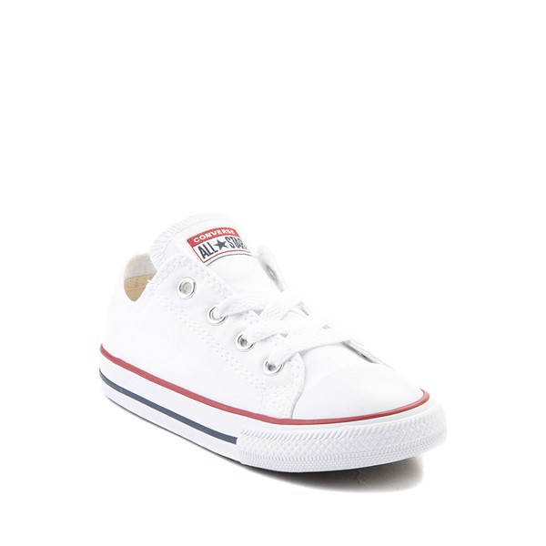 alternate view Converse Chuck Taylor All Star Lo Sneaker - Baby / Toddler - Optic WhiteALT5