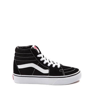 Vue alternative de Chaussure de skate Vans Sk8 Hi – Enfants/Junior – Noire et blanche