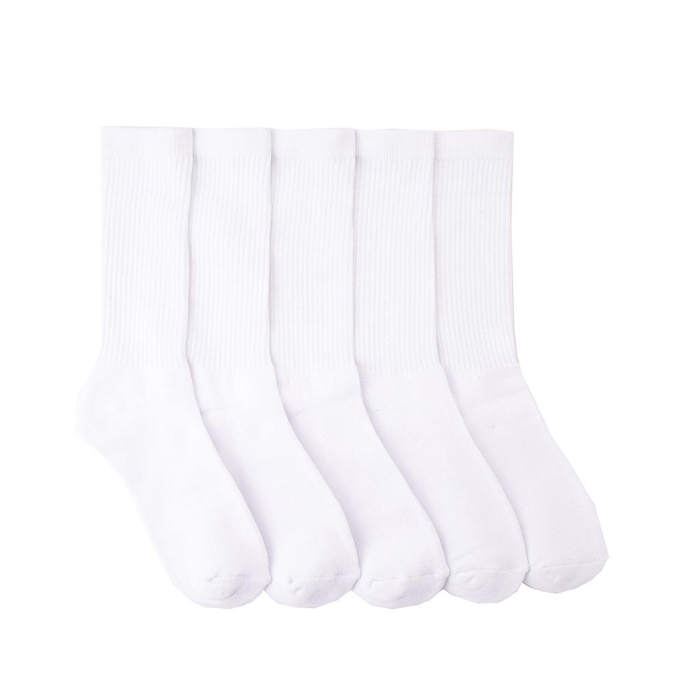 Mens Crew Socks 5 Pack - White | JourneysCanada