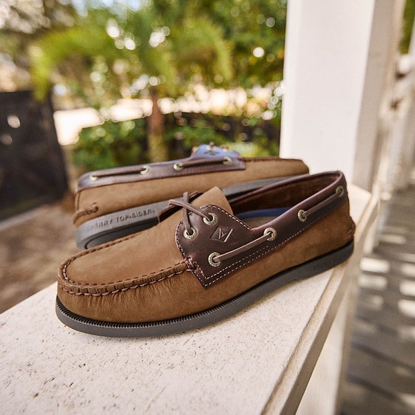 alternate view Mens Sperry Top-Sider Authentic Original Boat Shoe - Dark BrownHERO