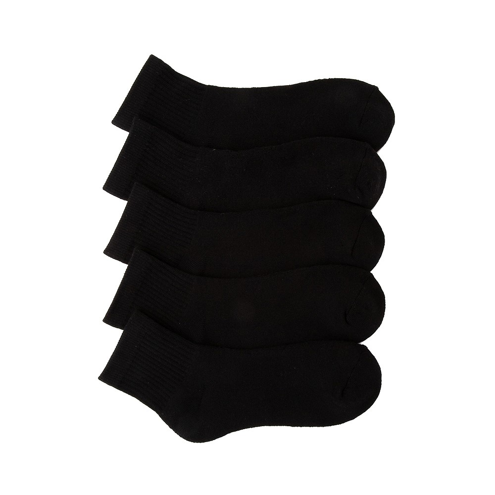 Womens Black Quarter Sock 5 Pack - Black