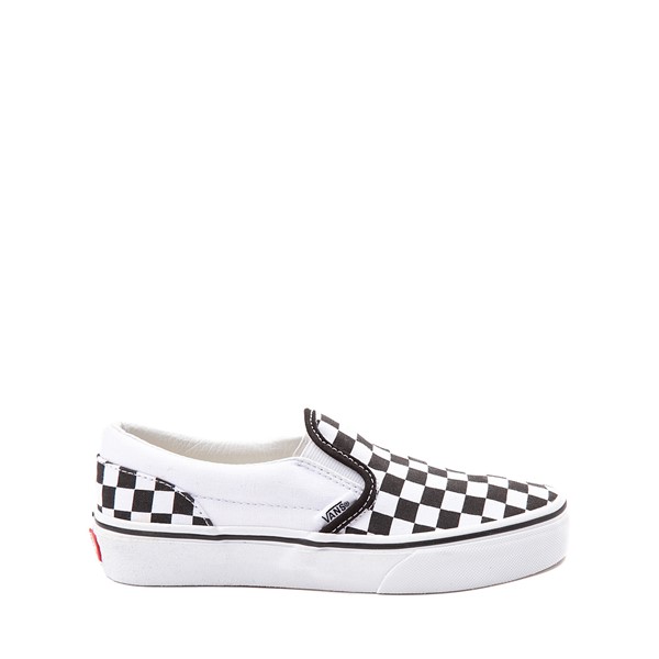 Main view of Vans Slip On Checkerboard Skate Shoe - Little Kid / Big Kid - Black / White