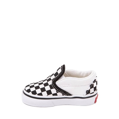 Alternate view of Vans Slip-On Checkerboard Skate Shoe - Baby / Toddler - Black / White