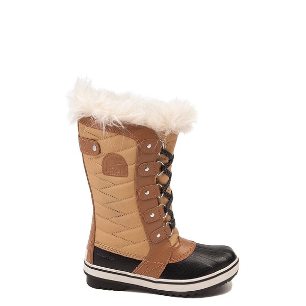 SOREL Youth Tofino II Faux Fur Lined Waterproof Boot in Curry/Elk , Size 3 M