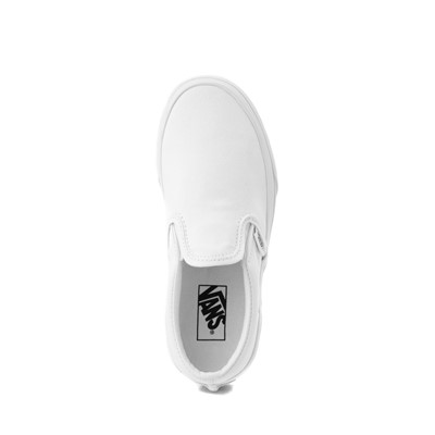 youth white slip on vans