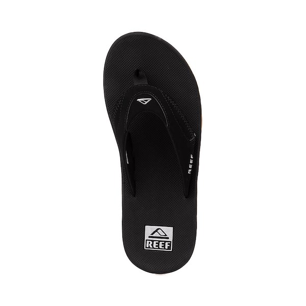 alternate view Mens Reef Fanning Sandal - Black / SilverALT2