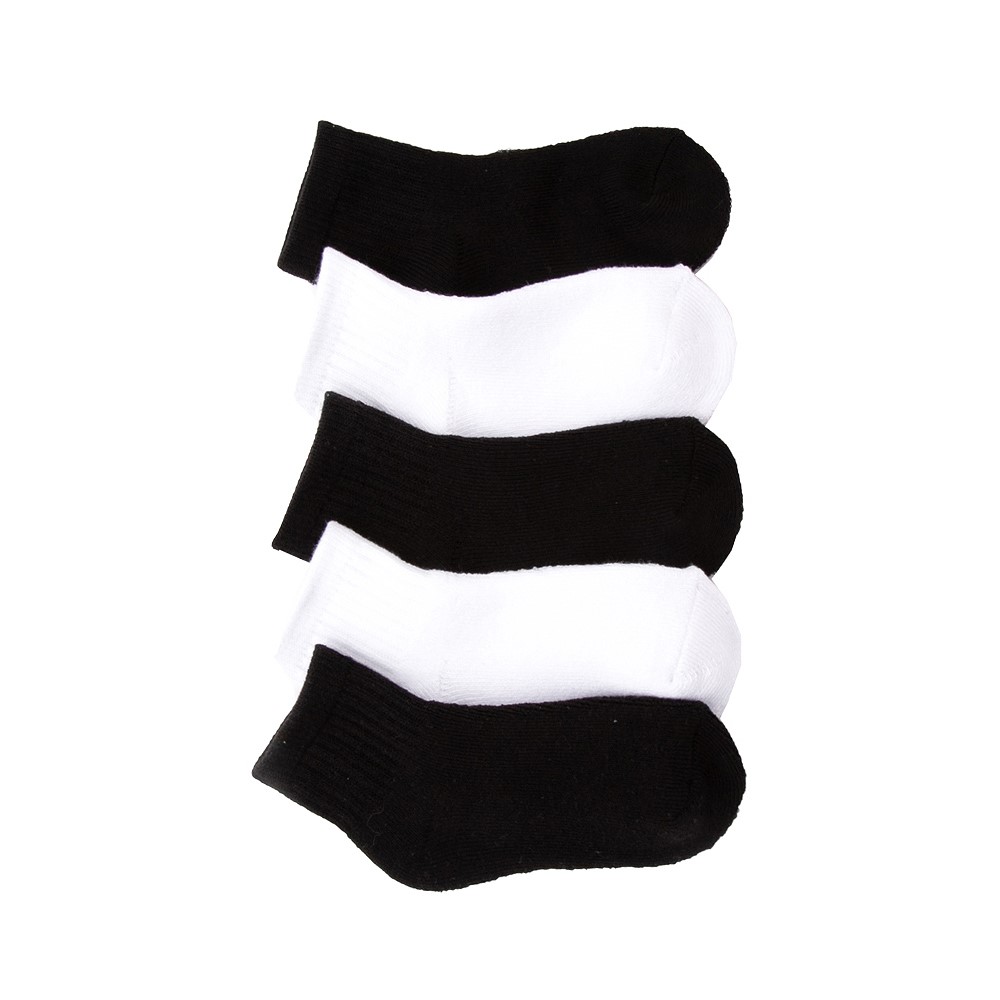 Quarter Top Crew Socks 5 Pack - Toddler - Black / White