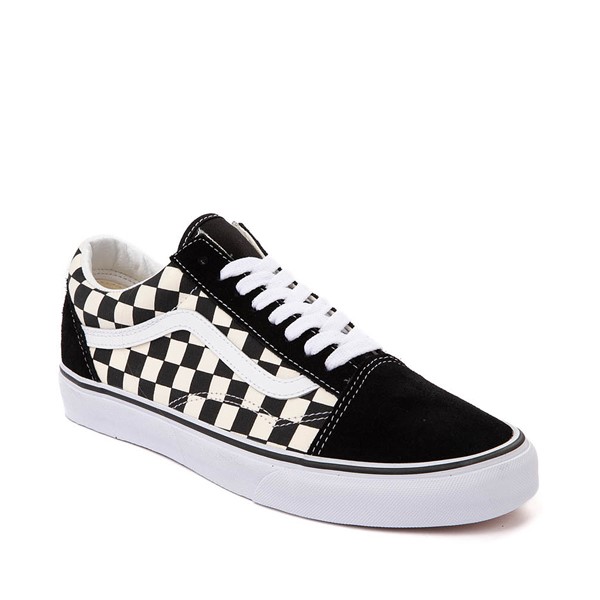 alternate view Vans Old Skool Checkerboard Skate Shoe - Black / WhiteALT5