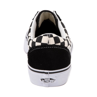 Vans Old Skool Checkerboard Skate Shoe - Black / White