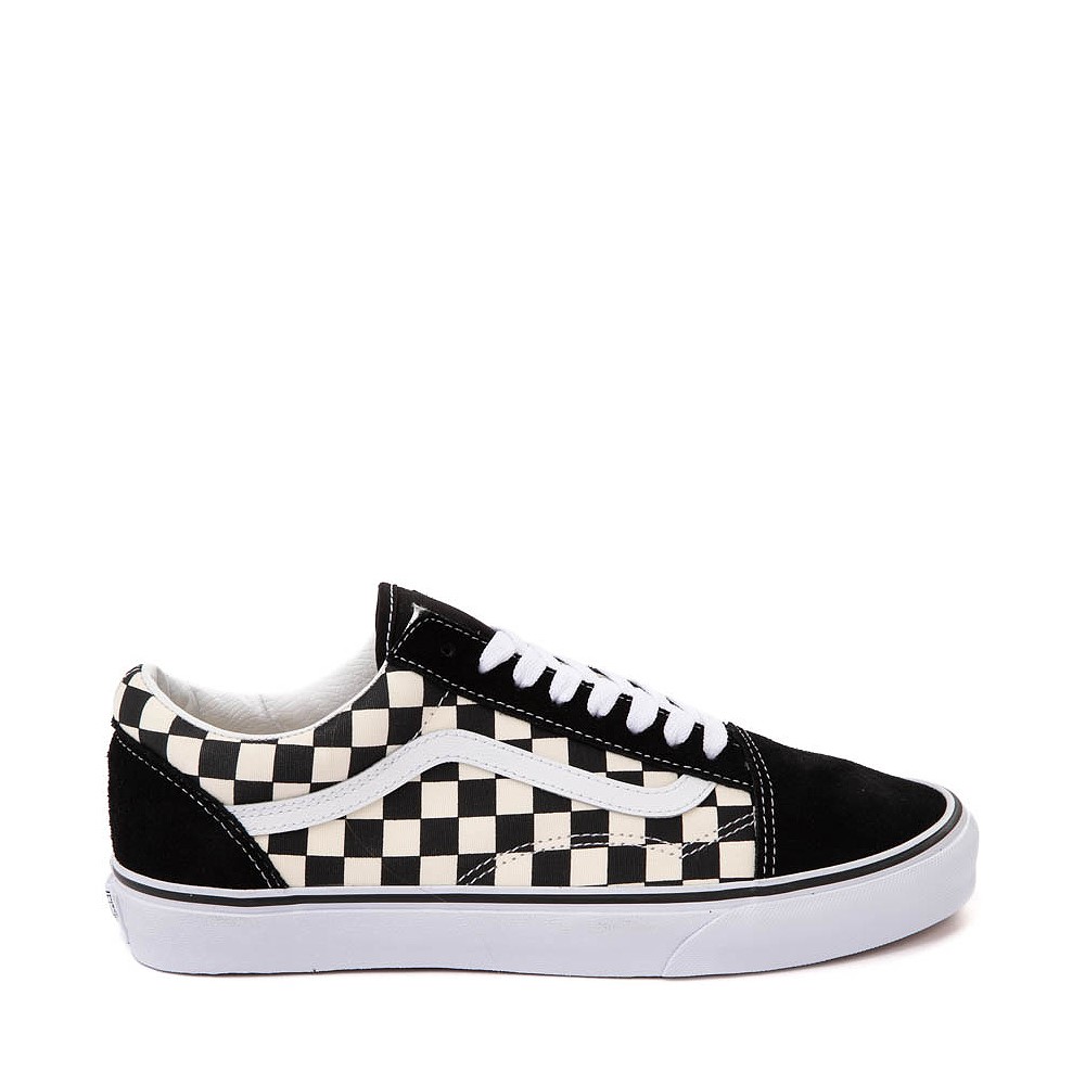 Vans Old Skool Checkerboard Skate Shoe - Black / White