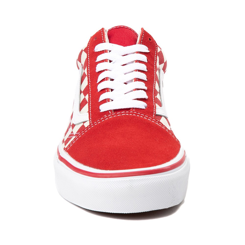 red and white checkered vans mens
