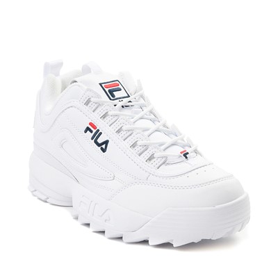 Fila pink hot sale and white