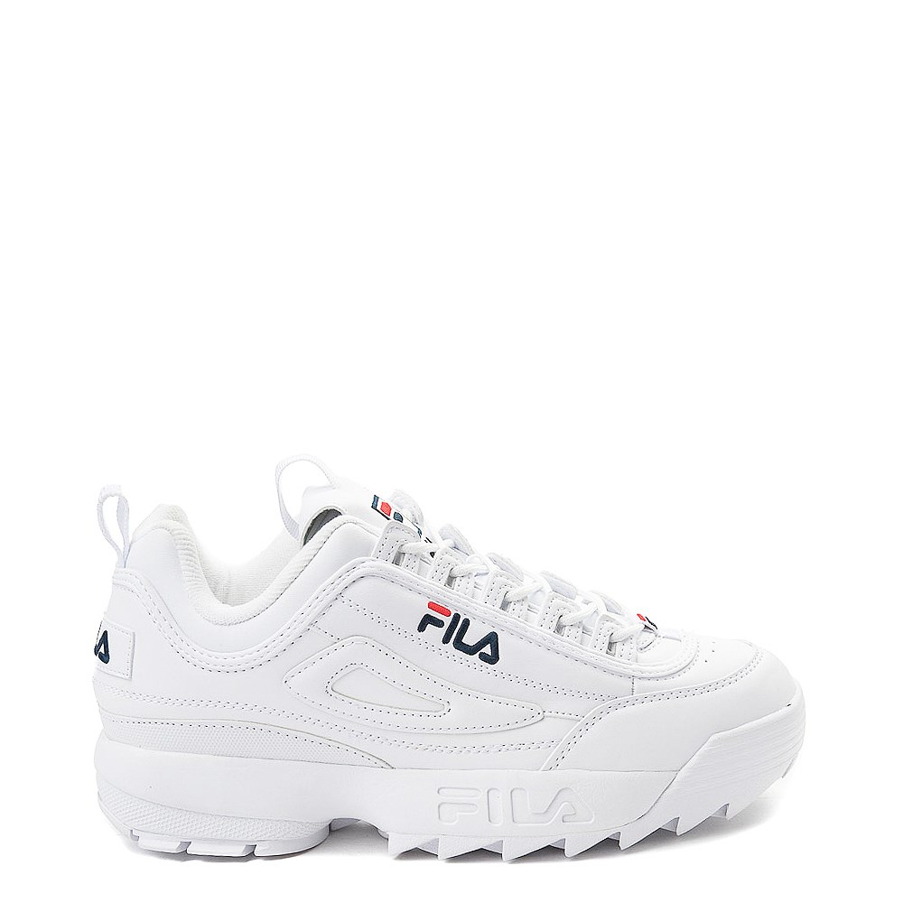 fila womens white disruptor ii premium sneakers