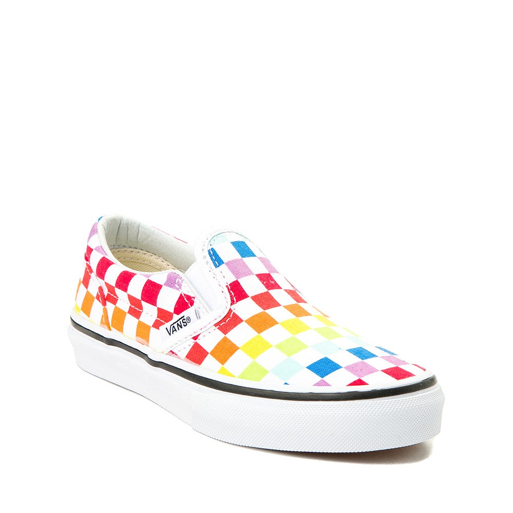 Vans Slip-On Checkerboard Skate Shoe - Little Kid - Rainbow | JourneysCanada