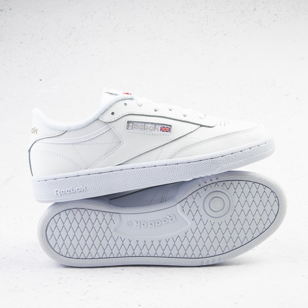 Womens Reebok Club C 85 Athletic Shoe - White / Light Grey