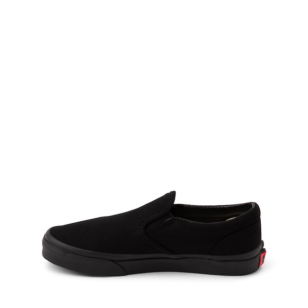 alternate view Vans Classic Slip-On Skate Shoe - Little Kid - Black MonochromeALT1