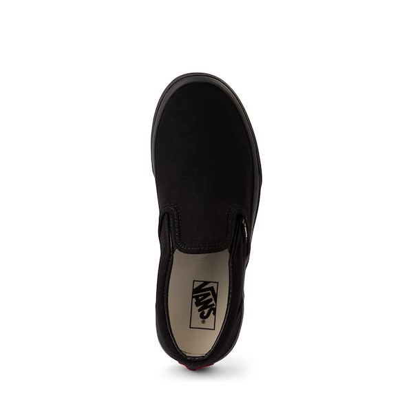 alternate view Vans Classic Slip-On Skate Shoe - Little Kid - Black MonochromeALT2