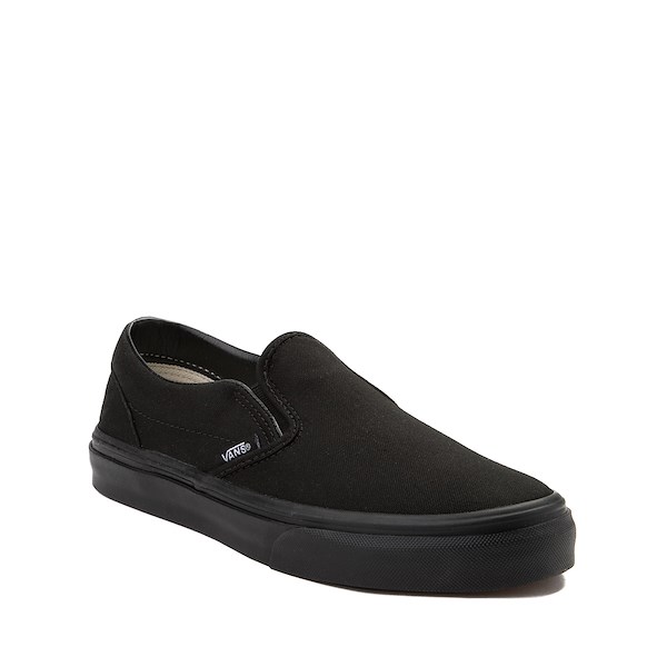 alternate view Vans Classic Slip-On Skate Shoe - Little Kid - Black MonochromeALT5