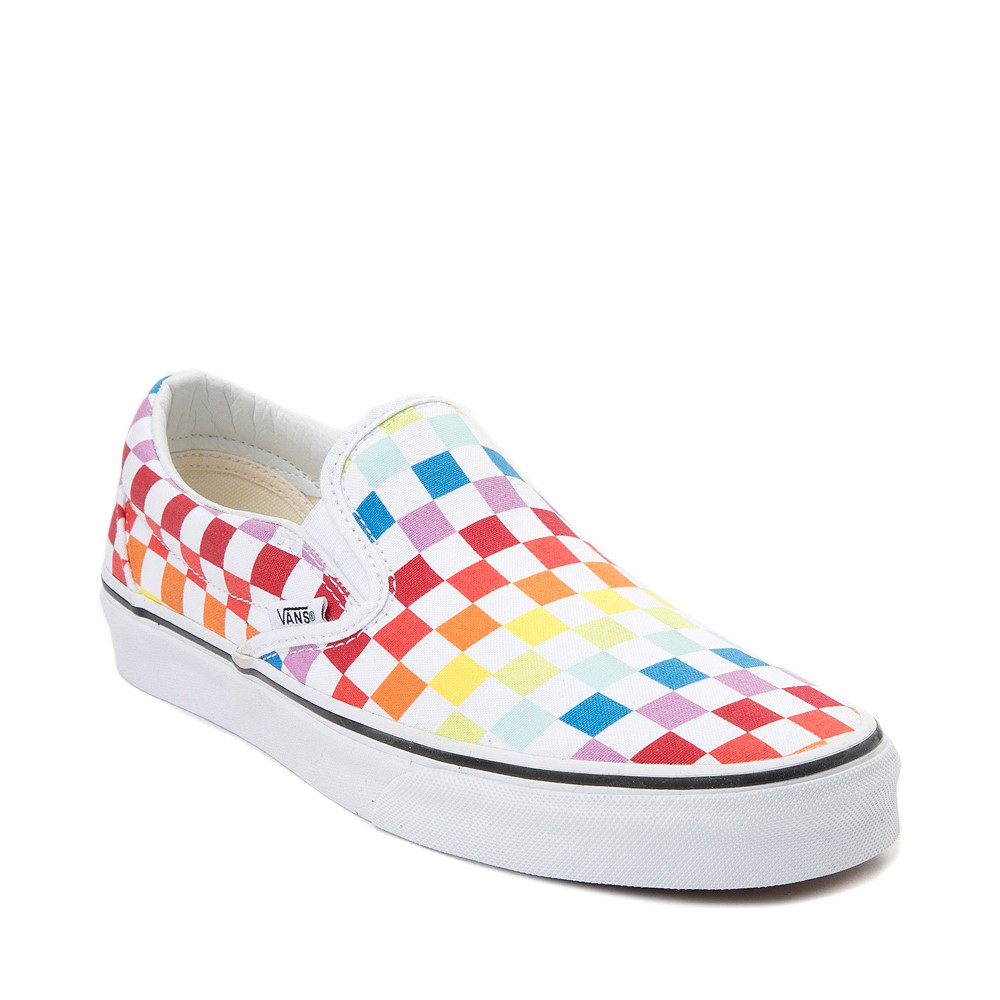 Vans Slip On Rainbow Chex Skate Shoe - Multi | JourneysCanada