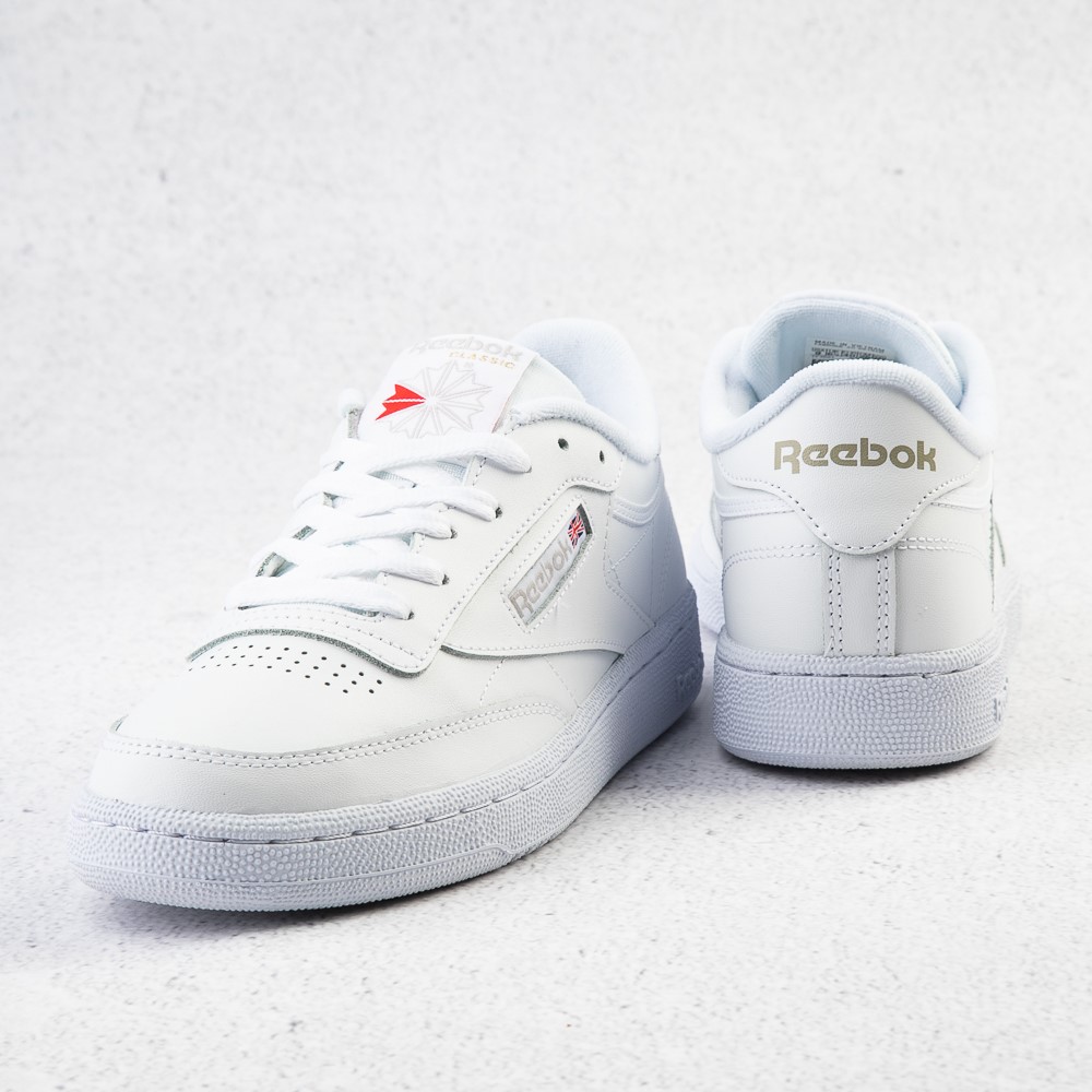 Mens Reebok Club C 85 Athletic Shoe - White / Light Grey