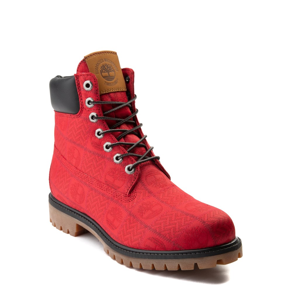 timberland red leather boots