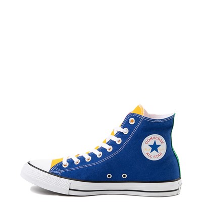 blue yellow converse