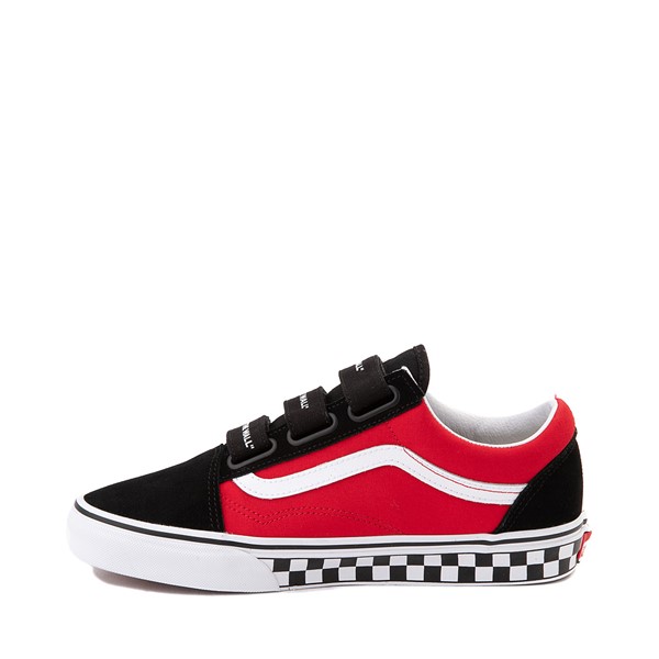 Vans Old Skool V Logo Pop Skate Shoe - Red / Black | JourneysCanada