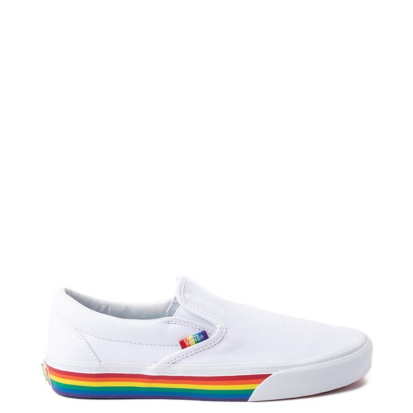 vans slip on rainbow chex skate shoe