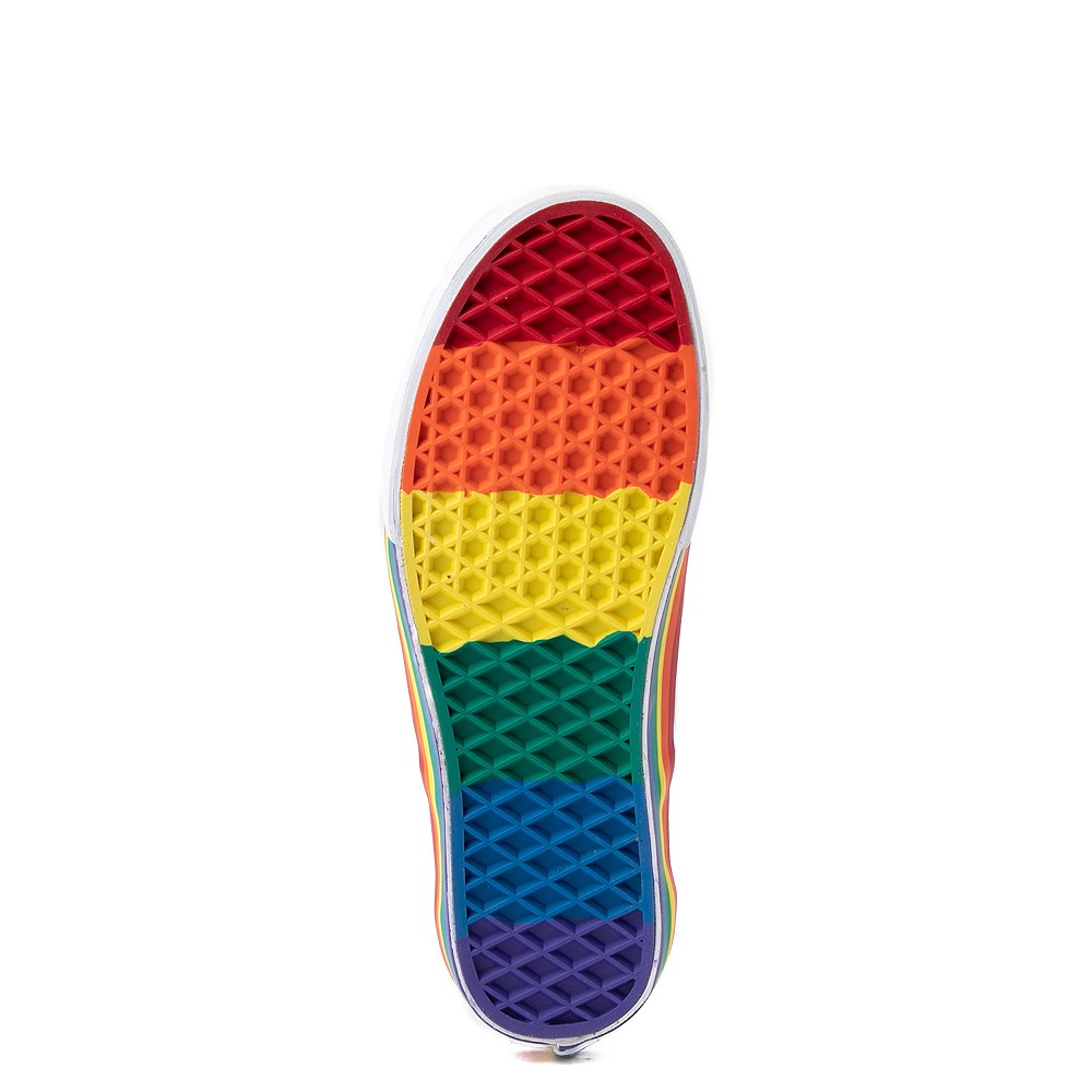 rainbow bottom shoes