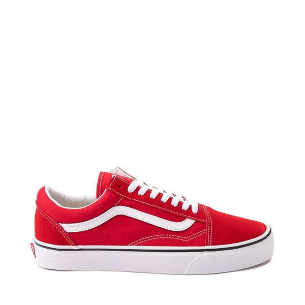 vans old skool chex skate shoe red