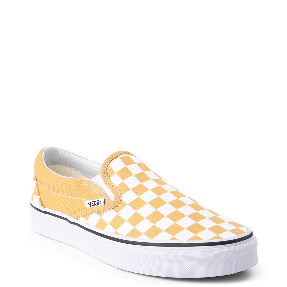 yellow checkered vans shoes