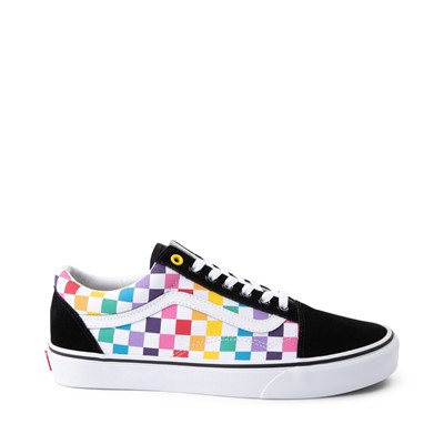 rainbow checkered vans shoes