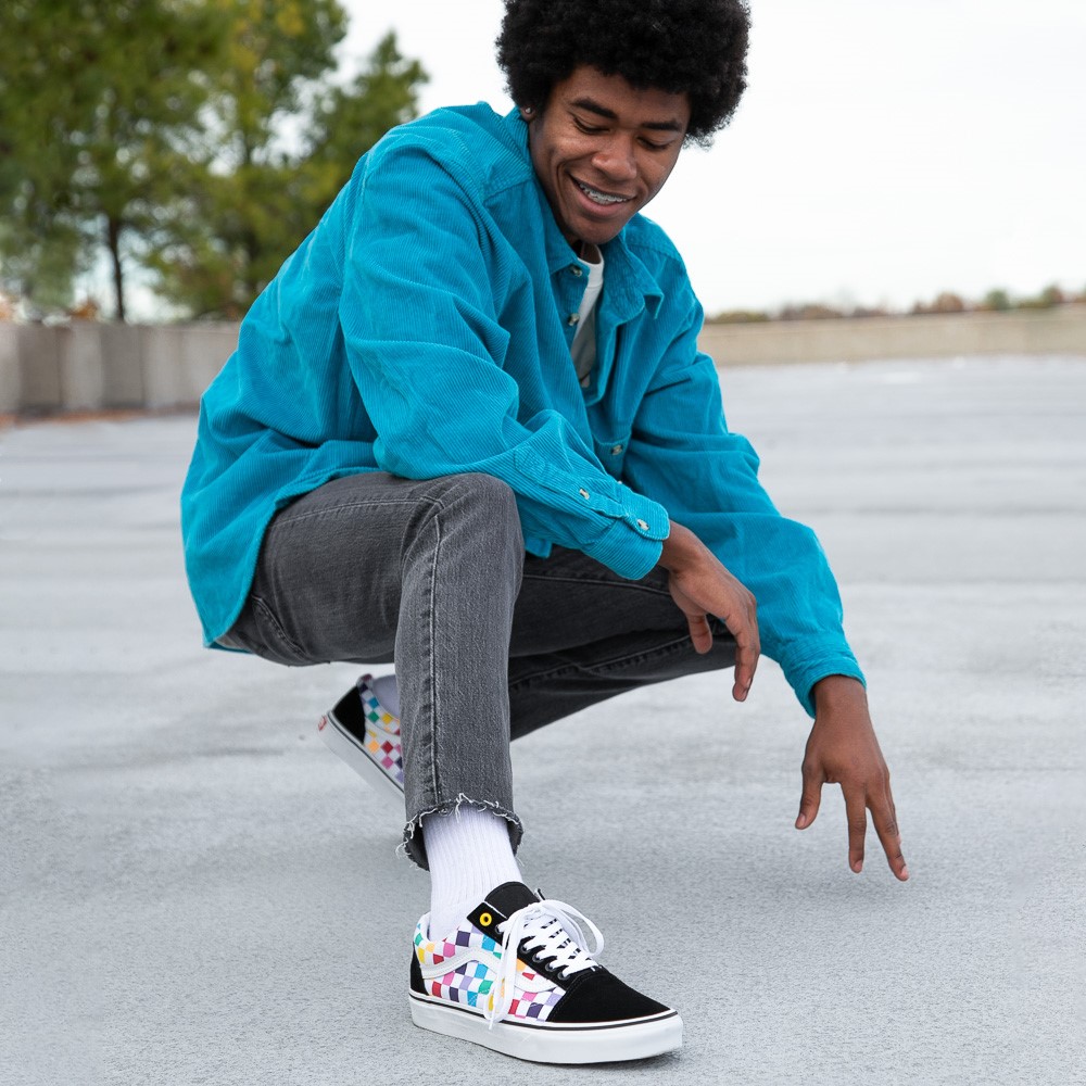 vans authentic rainbow prism skate shoe
