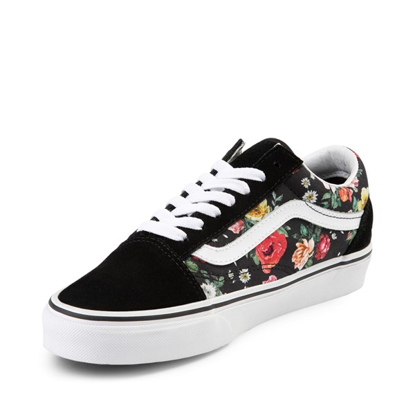 vans flowers black