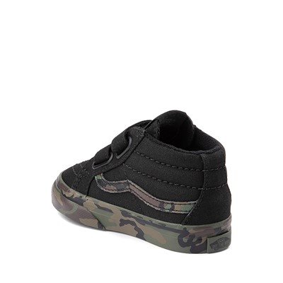 Alternate view of Vans Sk8-Mid Reissue V Skate Shoe - Baby / Toddler - Black / Camo