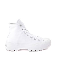 white leather lugged converse