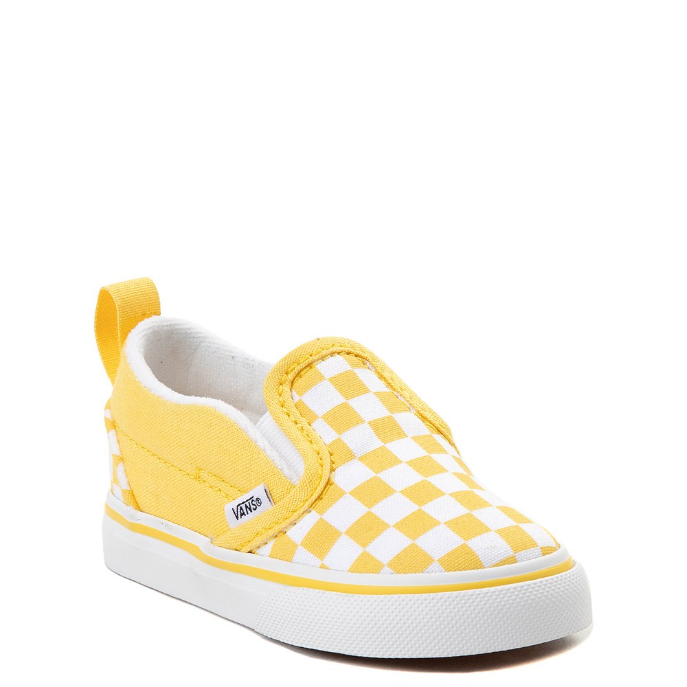 baby yellow checkered vans