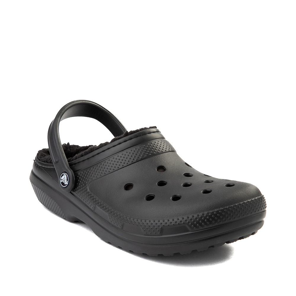 Crocs Classic Fuzz-Lined Clog - Black | JourneysCanada