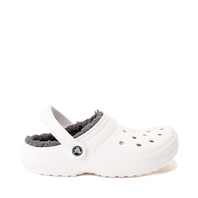 lined fur crocs